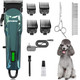 Petworthy Quiet Dog Grooming Kit - 2000Mah Dog Clippers For Heavy Thick Hair Coats Waterproof Rechargeable Cordless Clippers Safe And Easy To Clean Pet Grooming