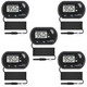 Shutao 5Pcs Digital Aquarium Thermometer With Water-Resistant Sensor Probe And Suction Cup - Fahrenheit/Celsius (/) Lcd Display