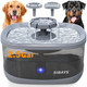 Sibays 2.5Gal/9.5L Dog Water Fountain For Large Dogs 3 Flow Modes Large Pet Water Fountain For Cats Automatic Dog Water Bowl Dispenser With 7" Filter & Smart Led Pump Quiet Bpa- Material(Fs68)