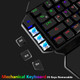 RGB One Handed Mechanical Gaming Keyboard,Colorful Backlit Professional Gaming Keyboard with Wrist Rest Support,USB Wired Single Hand Mechanical Keyboard for Game RGB One Handed Mechanical Gaming Keyboard,Colorful Backlit Professional Gaming Keyboard with Wrist Rest Support,USB Wired Single Hand Mechanical Keyboard for Game