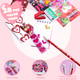 JOYIN 28 Packs Valentine's Day Stationery Set with Gift Card for Kids, Includes Pencils Rulers Notebook and Stickers for Classroom Exchange Party Favors Supplies