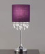 HOMEGLAM Florence 22"H Crystal Pendants Table Lamp (White Shade)