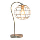 LALIA HOME Decorative Arched Metal Cage Table Lamp, Brushed Nickel