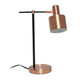 LALIA HOME Mid Century Modern Industrial Metal Table Lamp with On/Off Rocker Switch - Rose Gold