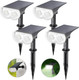 Linkind Solar Lights Outdoor Waterproof IP67, StarRay Dusk-to-Dawn Outdoor Solar Lights, 3 Lighting Modes Solar Spot Lights Outdoor for Garden, Yard, Landscape (Daylight, 2 Pack)