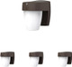 Lithonia Lighting LED Wall Pack Outdoor Light Fixture Wall Sconce for Doorways and Garages 3-in-1 Switchable White Light 3 Diffuser Options Dusk to Dawn Photocell 120V Bronze
