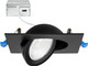 Maxxima 4 in. Rotatable Ultra-Thin Square Recessed LED Floating Gimbal Downlight, 1000 Lumens 5 CCT Selectable 2700K/3000K/3500K/4000K/5000K, Dimmable Black Trim 80 CRI IC Rated Canless J-Box Included