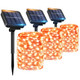 OHLUX 3 Pack Solar String Lights Outdoor, Orange Total 99FT 300LED Solar Powered Waterproof Fairy Lights, 8 Modes Christmas Lights for Garden Christmas Patio Tree Wedding Decor
