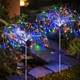 Rirool 2 Pack Solar Garden Lights 120 LED Solar Firework Lights for Pathway Yard Party Christmas Decor Multicolor IP65 Waterproof DIY Copper Wire Auto On/Off