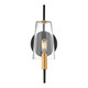 Savoy House 9-7167-1-143 Hanley Modern Geometric Clear Glass Wall Sconce 1-Light 60 Watt 14" H x 5" W Matte Black and Warm Brass