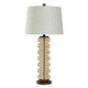 Stylecraft Home Collection Style Craft Emma - Transitional Table Lamp - Amber Opulance - Light Oatmeal Shade