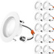 Sunco Lighting Sunco 12 Pack 6 Inch LED Recessed Lights, Retrofit Can Lights, Smooth Trim, 965 LM, 13W (75W Equivalent), Selectable CCT 2700K/3000K/3500K/4000K/5000K, Dimmable, Damp Rated UL
