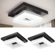 Sunco Lighting Sunco 8 Inch Square LED Ceiling Light Fixture Flush Mount, Black, High Brightness 1800LM, Selectable CCT 3000K/4000K/4500K/5000K/6500K, Modern Ceiling Light for Bathroom, Kitchen, Hallway, Damp Rated
