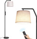 SUNMORY Floor Lamps for Living Room, 9W Bulb Included, Tall Lamp for Bedroom with Adjustable Head, Modern Standing Lamp, 0-100% Dimmable Arc Floor Lamp for Dining Room Office Nursery, Black.