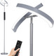 SUNMORY Floor Lamps for Living Room, 28W/1600LM Bright LED Floor Lamp with Remote & 2 Rotatable Lights, 74" Dimmable Tall Standing Lamp, Modern Reading Torchiere Corner Lamp for Bedroom Office, Black