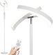 SUNMORY Floor Lamps for Living Room, 28W/1600LM Bright LED Floor Lamp with Remote & 2 Rotatable Lights, 74" Dimmable Tall Standing Lamp, Modern Reading Torchiere Corner Lamp for Bedroom Office, Black