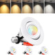 TORCHSTAR 4 Inch 5CCT LED Gimbal Retrofit Recessed Lighting Dimmable, 2700K/3000K/3500K/4000K/5000K Selectable, 9W CRI90 Directional LED Eyeball Can Light, Adjustable Ceiling Spotlight, ETL, Pack of 4