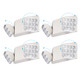 TORCHSTAR LED Emergency Lights Emergency Lighting with Battery Backup Dual Heads Adjustable Lighting Fixtures for Home Power Failure UL & FCC Listed AC 120/277V White Pack of 4