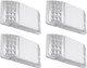 TORCHSTAR LED Emergency Lighting, Commercial Emergency Lights with Battery Backup, UL Listed, Two Square Heads, AC 120/277V, Hardwired Emergency Exit Light Fixtures for Business, Pack of 4