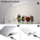 TORCHSTAR LED Desk Lamp, Dimmable Flexible Clamp Desk Lamp for Reading, 26 LEDs Eye-Care Touch Sensitive 5W Light, Memory Function, USB Powered with ETL-Listed Power Adapter, White
