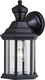 VAXCEL Auburn Aluminum 6.25-in. W 1 Light Black Motion Sensor Dusk to Dawn Outdoor Wall Lantern Clear Glass