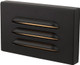 WAC Lighting WAC Landscape Lighting, 5in 12V LED Horizontal Louvered Surface Mounted Indoor or Outdoor Step Light and Wall Light 2700K Warm Built-in LED in Black