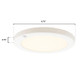 Westinghouse 6133200 8 Inch 18 Watt LED Indoor Flush Mount Fixture with Motion Sensor and Color Temperature Selection 3000K 4000K 5000K White Finish with White Acrylic Shade