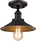 Westinghouse Lighting 6336000 Louis One-Light Indoor Semi-Flush Ceiling Fixture Oil Rubbed Finish and Metallic Bronze Interior