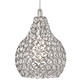 Westinghouse Lighting 6103700 Kelcie One-Light Indoor Mini Pendant Brushed Nickel Finish Crystal Jewel Shade