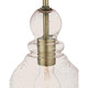 Westinghouse 6356500 Adjustable Indoor Mini-Pendant Light Antique Brass Finish with Handblown Clear Seeded Glass