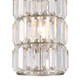 Westinghouse Lighting 6134700 Sophie Traditional One Light Indoor Mini Pendant Brushed Nickel Finish Crystal Prism Glass