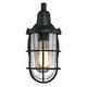Westinghouse 6334700 Crestview One-Light Outdoor Wall Fixture Textured Black Finish with Clear Seeded Glass