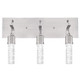 Westinghouse 6372100 Cava Three-Light 22-Watt LED Indoor Bathroom Vanity Light Fixture Brushed Nickel Finish with Bubble Glass