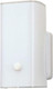 Westinghouse 6642400 Four-Light Interior Wall Fixture with Ground Convenience Outlet White Finish Base with White Ceramic Glass