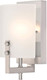 Westinghouse 6369500 Enzo James One Indoor Fixture Finish Wall Sconce 1-Light Brushed Nickel Frosted Glass