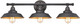 Westinghouse 6343400 Iron Hill Wall 3-Light Oil Rubbed Bronze with White Shades