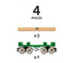 BRIO World - 33696 Lumber Loading Wagon  4 Piece Toy Train Set for Kids  FSC- Wooden Components  Ideal for Ages 3 and Up - Green