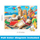 Buffalo Games - Beachcombers - Steve Read - 300 Piece Large Piece Jigsaw Puzzle for Adults - Playful Cat Beach Scene Puzzle with Oversized Pieces - Bonus Diagram Included - Finished Size 21.25 x 15.00