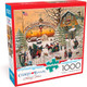 Buffalo Games “ A Christmas Greeting - Charles Wysocki - 1000 Piece Holiday Jigsaw Puzzle ‹ Colorful Puzzle for Adults “ Precision-Cut, Beautiful, Winter Artwork, and Hours of Festive Fun