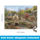 Buffalo Games Thomas Kinkade Summer in Cobblestone Village 1000 Piece Puzzle “ Silver Select Premium Jigsaw Puzzle with Foil Accents & Reference Poster