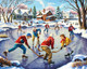 D·O·W·D·L·E Pond Hockey by Boardwalk - 1000 Piece Jigsaw Puzzle for Adults, Made in USA