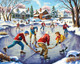 D·O·W·D·L·E Boardwalk Puzzles Pond Hockey, 210 Piece Jigsaw Puzzle for Adults