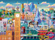 D·O·W·D·L·E Boardwalk Puzzles London, 1000 Piece Jigsaw Puzzle for Adults, Made in USA