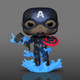 Funko POP Marvel Avengers Endgame Captain America with Broken Shield & Mjolnir (Glow in The Dark & Metallic), Exclusive