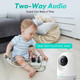 Smart Pan Tilt Camera, 2K WiFi Indoor Home Security Dome Camera with Human and Motion Detection, Night Vision Baby Monitor, Compatible with Alexa Smart Pan Tilt Camera, 2K WiFi Indoor Home Security Dome Camera with Human and Motion Detection, Night Vision Baby Monitor, Compatible with Alexa