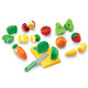 Learning Resources Pretend & Play Fruit, Cutting Fruits and Veggies Toy, Kids Play Food, Plastic Fruit & Veggies, Kitchen Toy, Ages 3+