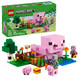 LEGO Minecraft The Baby Pig House Toy Figures and Playset - Building Minecraft Toy for Kids, Boys and Girls, Ages 7+ -  for Birthdays - with 2 Minifigures for Pretend Play - 21268