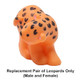 Little People Replacement Parts for Fisher-Price Noah's Ark, Zoo or Safari Playset V8254 - Replacement Pair of Orange and Black Leopards