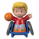 Little People Replacement Part for Fisher-Price Big Yellow Schoolbus Playset GLT75 - Replacement Josh Figure in Wheelchair Playing Basketball