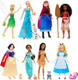Mattel Disney Toys Fashion Doll 8-Pack with Accessories Celebrating 100 Years of Disney Magic